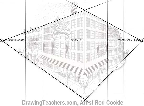 2-point perspective drawing lesson 3