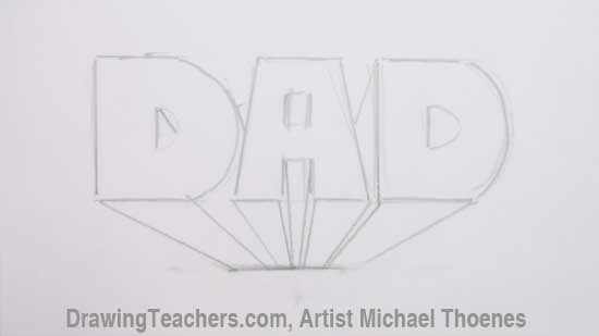 Draw Dad In Block Letters