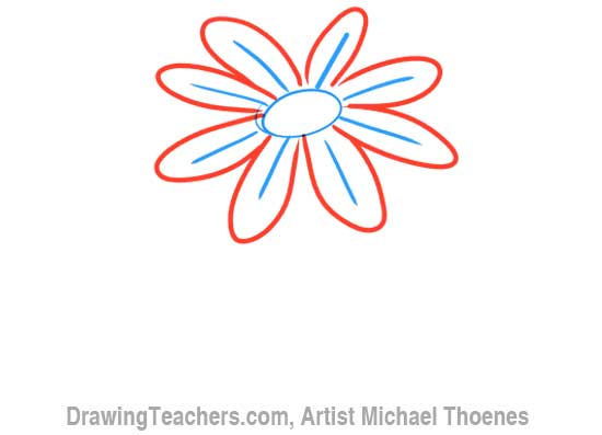 How to Draw a Cartoon Flower 4