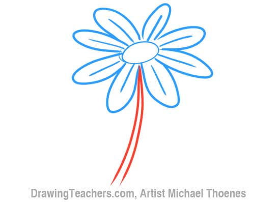 How to Draw a Cartoon Flower 5