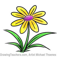 Cartoon Flower Drawing