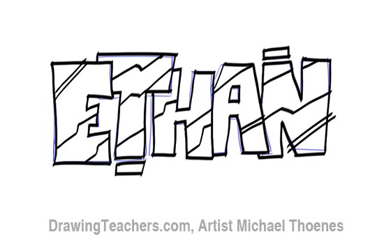 Drawing Graffiti Letters Ethan