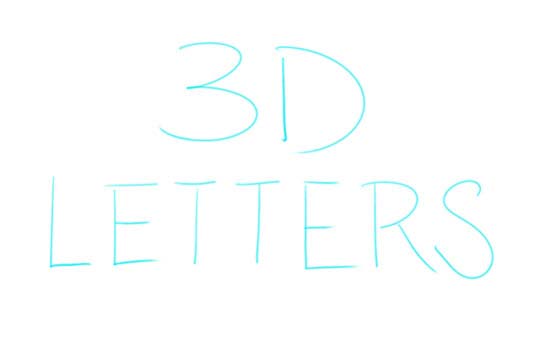 How to Draw 3D-Letters Step 1