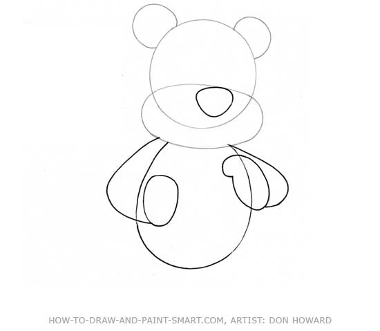 How to Draw a Bear Step 2
