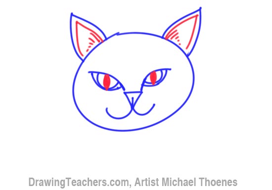 Drawing cat cartoon