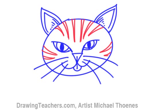 How to Draw a Cartoon Cat Face