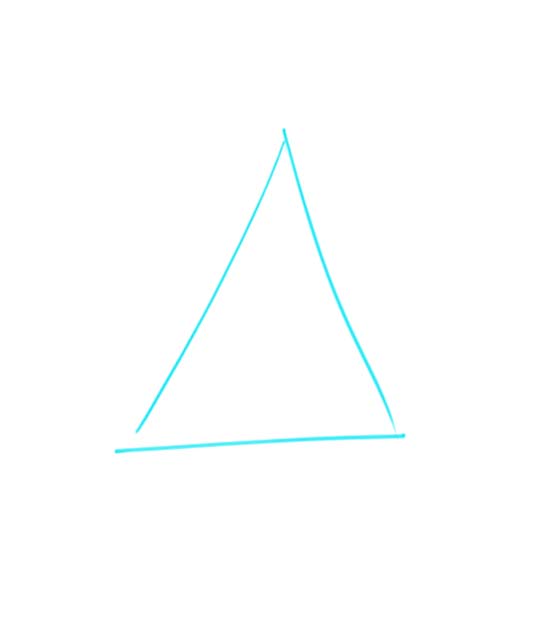 How to Draw a Christmas Tree Step 1