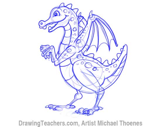 How to Draw Dragon for Kids 9