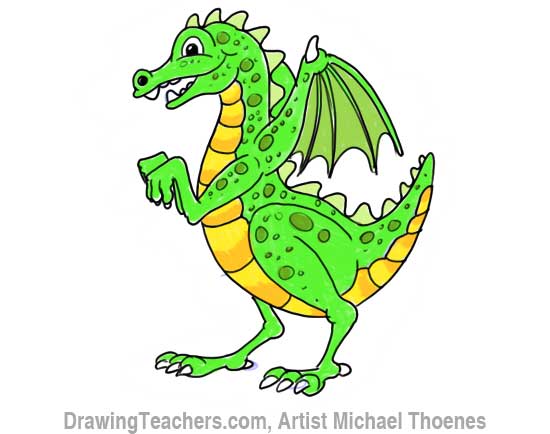 How to Draw Dragon for Kids 11