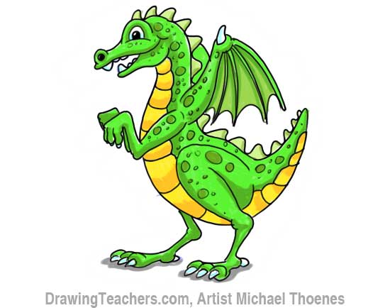 How to Draw Dragon for Kids 12