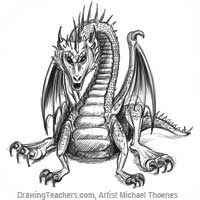 How To Draw A Dragon Sitting