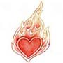How to Draw a Heart with flames