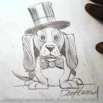 How to Draw a Hound Dog 5
