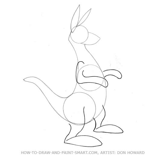How to Draw a  Kangaroo Step 4