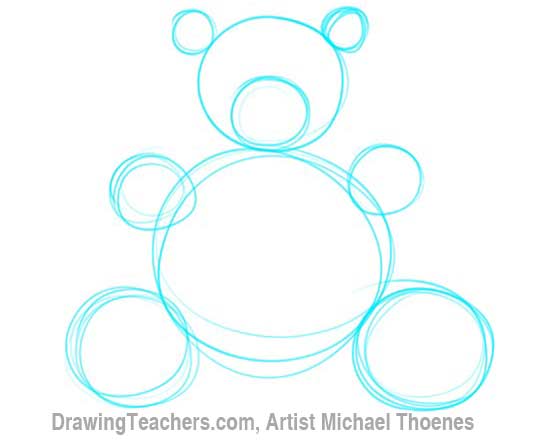 How to Draw a Teddy Bear Step 3