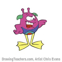 How to Draw Cartoon Characters Hoppy from Jumbalees