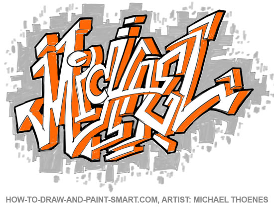 How to Draw Graffiti Letters Face Step 2
