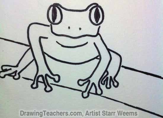 How to Draw a Tree Frog 7