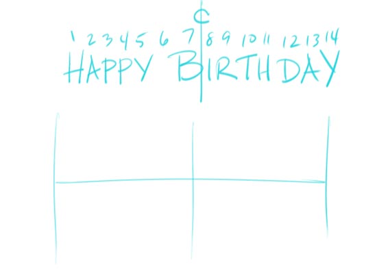 Make Your Own Birtday Banner Step 1