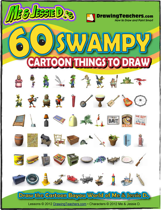 Things to Draw - 60 Swampy Cartoon Drawing Lessons