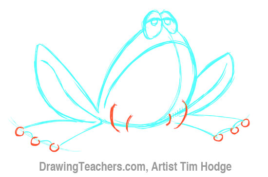 How to Draw a Cartoon frog 6