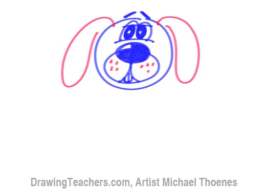 How to Draw a Cartoon Dog Step 6