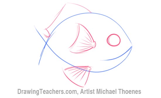 How to Draw a Cartoon Fish 3