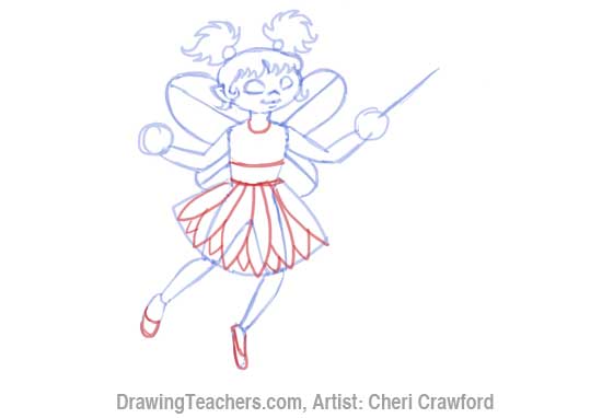 How to Draw a fairy Face Step 8