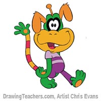 How to draw Cartoon characters "Fred"
