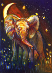 Starr Weems Elephant at Night