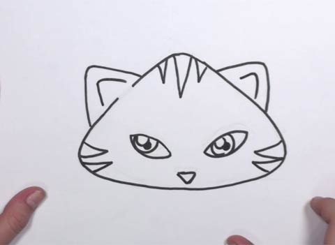 How to Draw Cartoon Cat Face