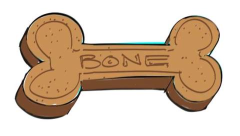 How to draw a dog bone step 8
