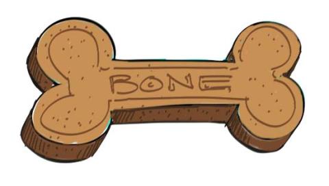 How to draw a dog bone step 9