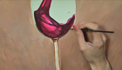Wine Glass Painting - Background