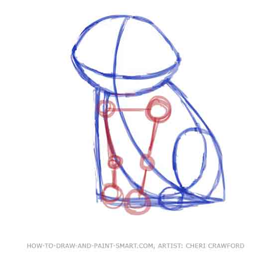 How to Draw a Cat Face Step 2