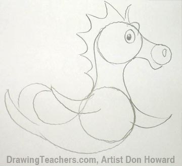How to Draw a Seahorse 5